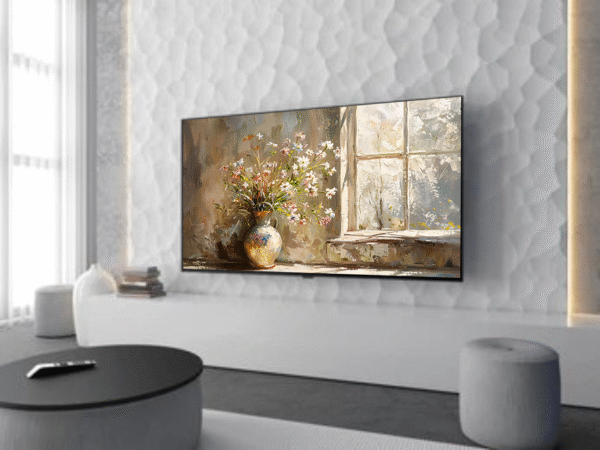 Rustic Floral Still Life – Digital Printable Wall Art with Wildflowers in Vase