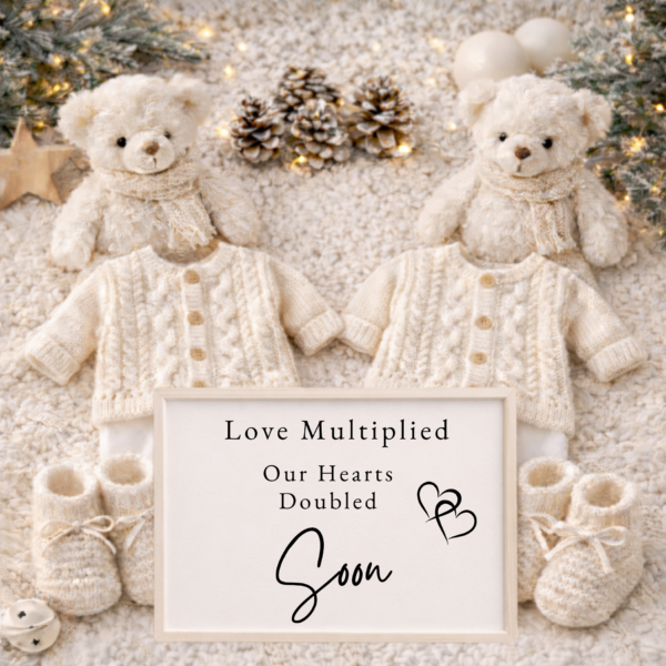 Twins Pregnancy Announcement Template