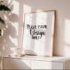 Free Minimal Frame Mockup on Dresser – JPG & PSD Smart Object