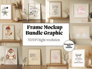 Free Minimal Frame Mockup Bundle – 10 High Resolution PNG Mockups
