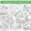 Bold & Easy Coloring Book for Kids – 50 Cute Coloring Pages PDF & PNG Free download