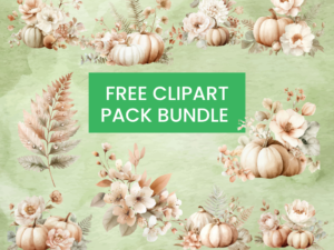 Free Watercolor Pumpkin & Floral Clipart Bundle (10 PNG + SVG Files) | Autumn Boho Fall Design Elements