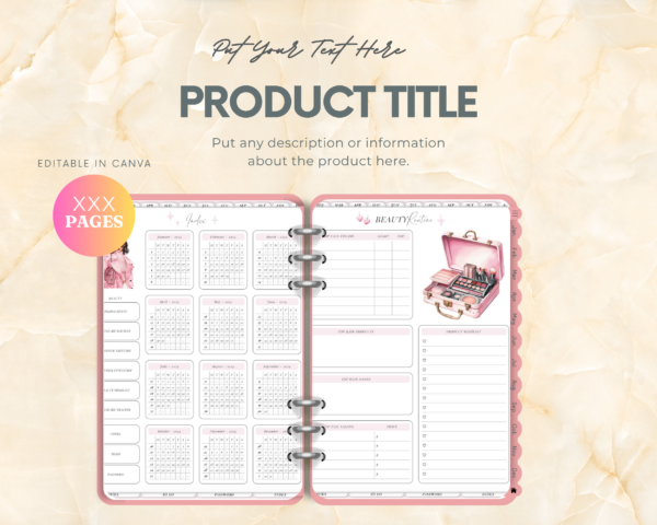 Free Planner & Journal Listing Mockup Bundle – 50 Canva Editable Mockup Templates for Digital & printable Planners