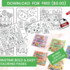 Bold & Easy Coloring Book for Kids – 50 Cute Coloring Pages PDF & PNG Free download