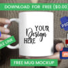 Free Cozy Mug Mockup PSD, PNG & JPG – Editable Canva Coffee Cup Mockup for Product Display